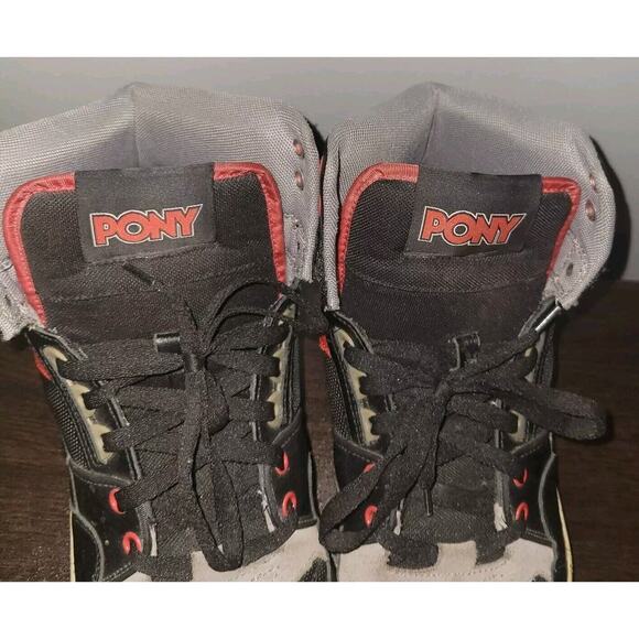 Pony M-100 Hi Black Red Men Size 12 Vintage main image 6